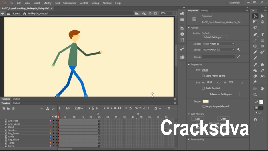 Editing In Adobe Animate Crack 