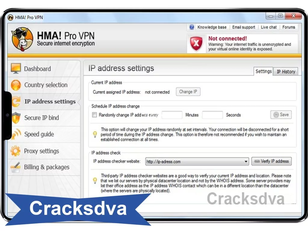  IP address Settings In HMA Pro VPN Crack