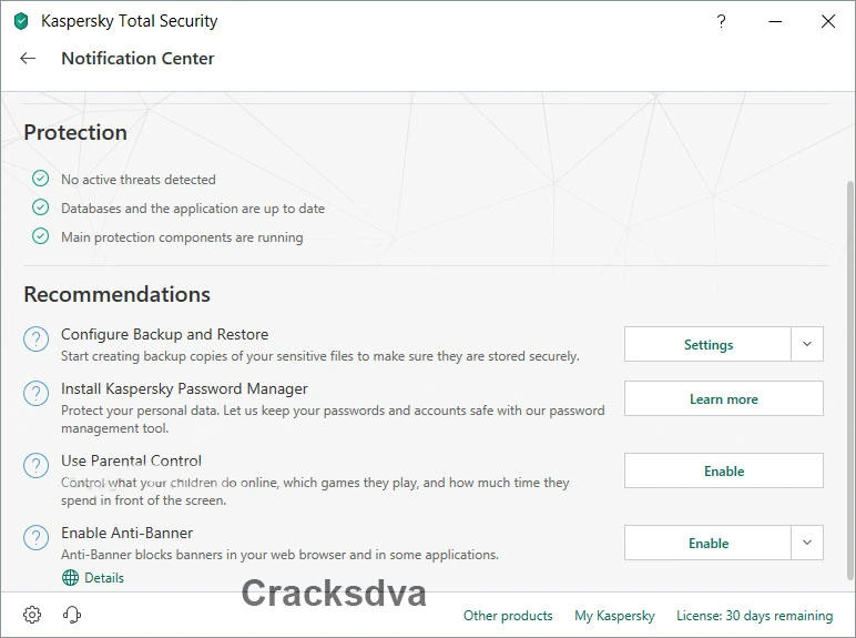 Notification Center Of Kaspersky Total Security Crack