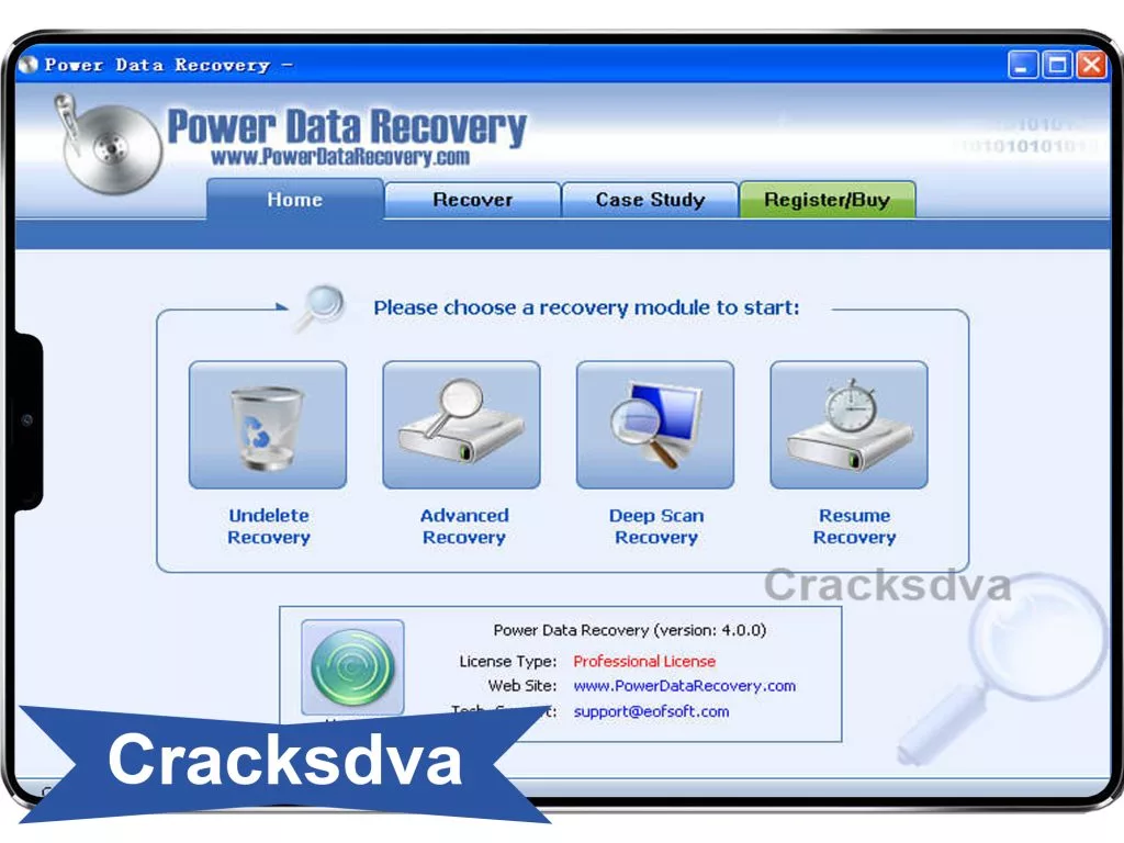 Selection Of Recovery Module In MiniTool Power Data Recovery Crack