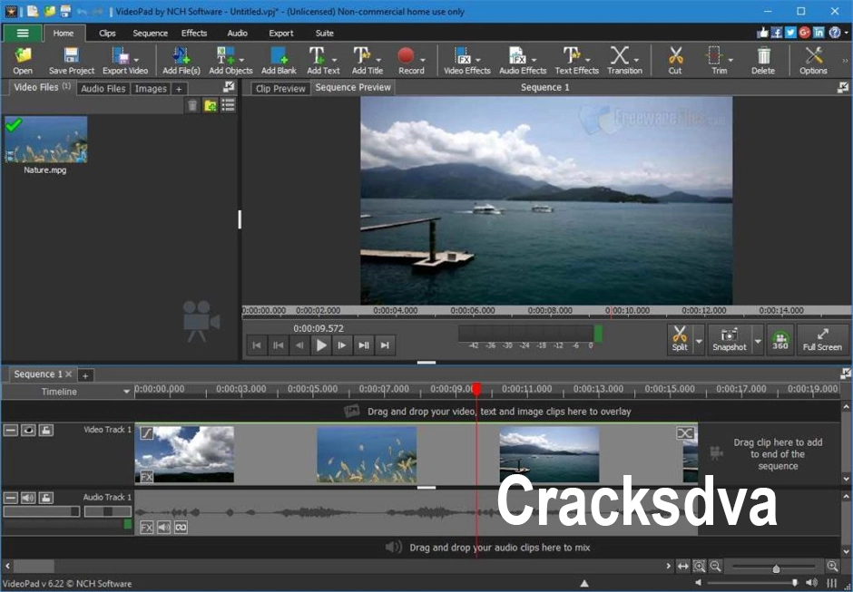 Nch VideoPad Crack Interface