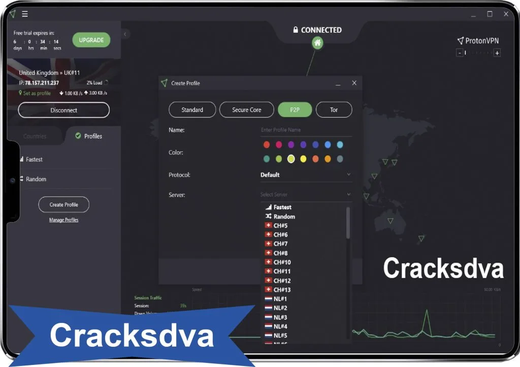 ProtonVPN Crack Profile Page