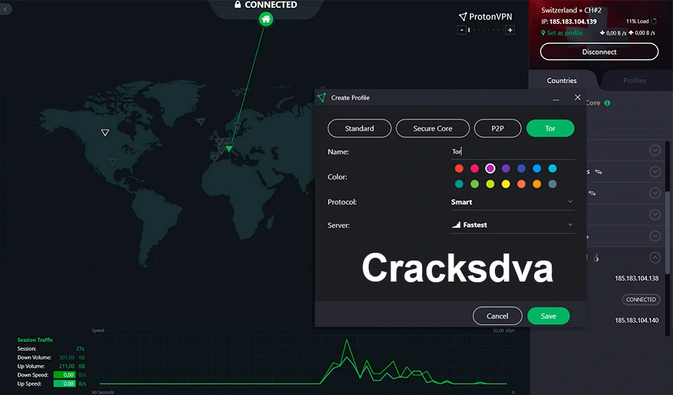 ProtonVPN Crack Interface