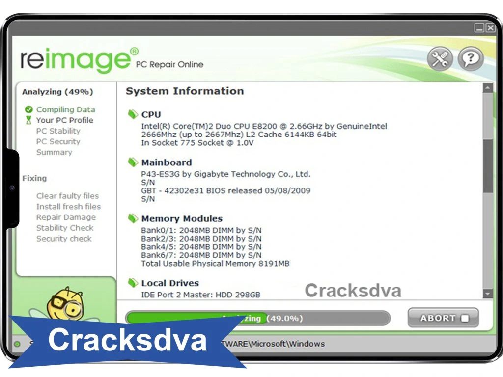 Reimage PC Repair Crack System Information
