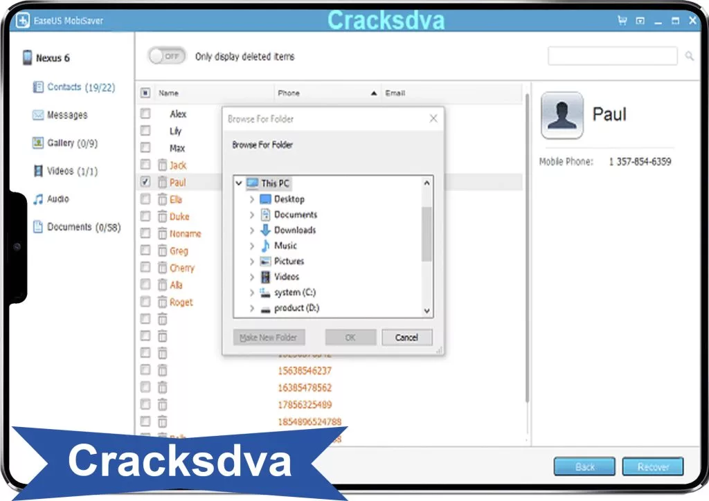 Settings of Easeus Data Recovery Crack