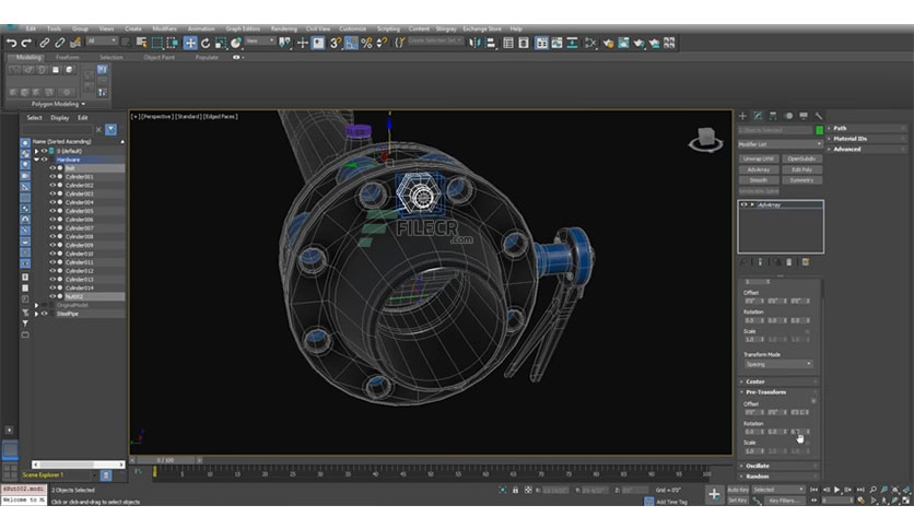 AdvArray Modifier for 3ds max Crack